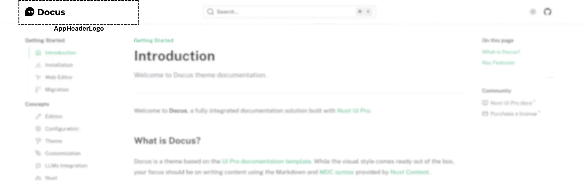 App header logo visualisation